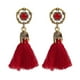thumbnail image 5 of Guardurnaity Pendientes largos de borla Retro barroco palacio oreja anillo Vintage moda Chic geométrico colgante hueco colgantes orejas gotas Rojo 2Conjunto, 5 of 6