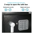 thumbnail image 6 of Vaiyer Home and Office Electronic Safe Box with Keys, Money Lock Boxes, Safety Boxes for Home, Office, Hotel Rooms, Steel Alloy Drop Safe 11.8 x 15 x 11.8 inches, 6 of 6