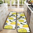 thumbnail image 4 of Kitchen Rugs Sets Of 2,Yellow Lemon Fruit Berries Beige Pattern Anti Fatigue Kitchen Mat Rugs Non Slip Washable,Decorative Kitchen Floor Mats for Kitchen,Sink,Laundry,17"x47"+17"x47", 4 of 5