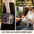 thumbnail image 3 of TSOVTHRID Deer Cross Starry Sky Print Women Mens Bible Case Church Bag, Bible Book Cover with Pockets and Zipper, Sturdy Quilted Bibles Protective Cover for Christian Gift, 3 of 7