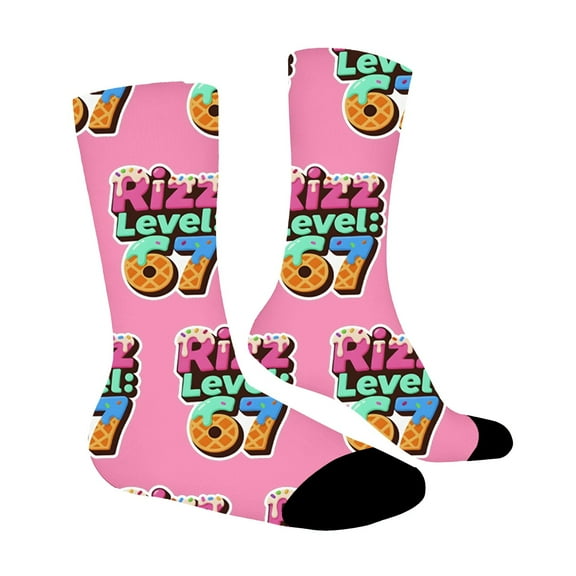 67 socks Funny Slang Print Crew Socks For Big K'ids B'oys And Girls Novelty Casual Long Socks Youth Teen Ankle Socks With Cool Sayings