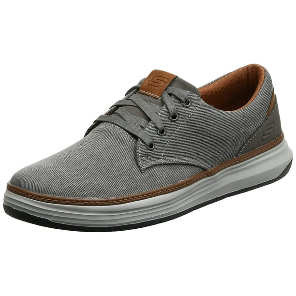 Zapatos Skechers Ederson Moreno de lona Oxford para hombre, color beige, 10,5 W