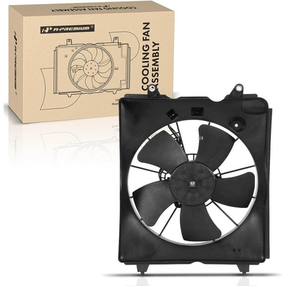 A-Premium Engine Radiator Cooling Fan Assembly Compatible with Honda CR-V CRV 2010-2011, L4 2.4L, Replace# 19015R5AA01, 19015REZA01