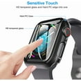 thumbnail image 2 of 4 Pack Hard PC Case Compatible with Apple Watch Series SE/Series 6/Series 5/Series 4, Full Cover HD Tempered Glass Screen Protector Case, Shockproof Bumper Protector for iWatch Cover 40mm, 2 of 5