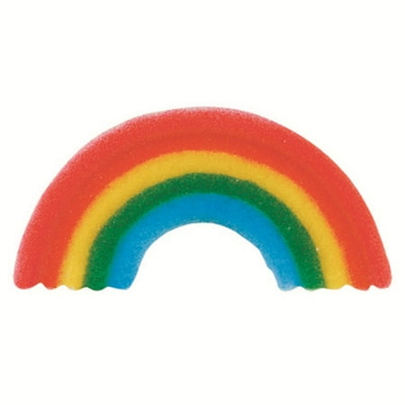 Edible Sugar Flowers - Edible Sugar Primary Rainbow Decorations - 12 Count - National Cake Supply