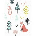 thumbnail image 3 of Borges, Victoria 19x24 Black Modern Framed Museum Art Print Titled - Fox Forest II, 3 of 5