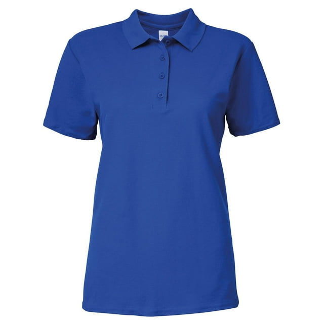 Gildan Softstyle Polo Piqué Double à Manches Courtes pour Femmes