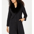 thumbnail image 2 of Forecaster Women's Fox Faux Collar Maxi Reefer Coat Black Size 0, 2 of 3