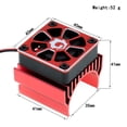 thumbnail image 3 of Riwcyla Remote Control Motor Cooling Fan Remote Control Car 540 550 Motor Radiator Replacement for ,4 G63 1/10 Remote Control Crawler Car (Red), 3 of 6