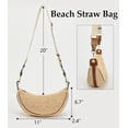 thumbnail image 6 of DBDlailai Straw Crossbody Bags for Women Beach Woven Hobo Handbag Summer Chic Crescent Shoulder Purses with Adjustable Strap 2024, 6 of 7