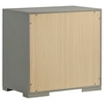 thumbnail image 3 of Ivon Nightstand, 2 Storage Drawers, 26 Inch Glossy Gray Hardwood, 3 of 7