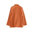 thumbnail image 3 of Fashnice Veste d'Extérieur pour Femmes, Blazer à Double Boutonnage, Cardigan Décontracté pour Bureau, Orange m, 3 of 5