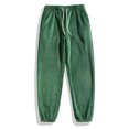thumbnail image 5 of Men's Fleece Plush Loungewear Sets Bottoms Botton up Casual Jogging Gym Suit Jacket Green XXL, 5 of 7
