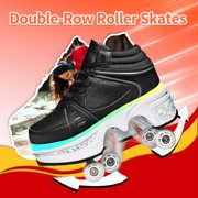 2-in-1 Roller Skate Shoes & Sneakers,LED Roller Shoes,Shoes with Wheels for Women,Light Up Roller Skates Suitable for Outdoor Fun & Sports Skating