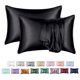 thumbnail image 3 of 1 Pair, Solid Color Faux Silk Satin Pillowcase, Household Bedding, Envelope Pillowcase, 3 of 5