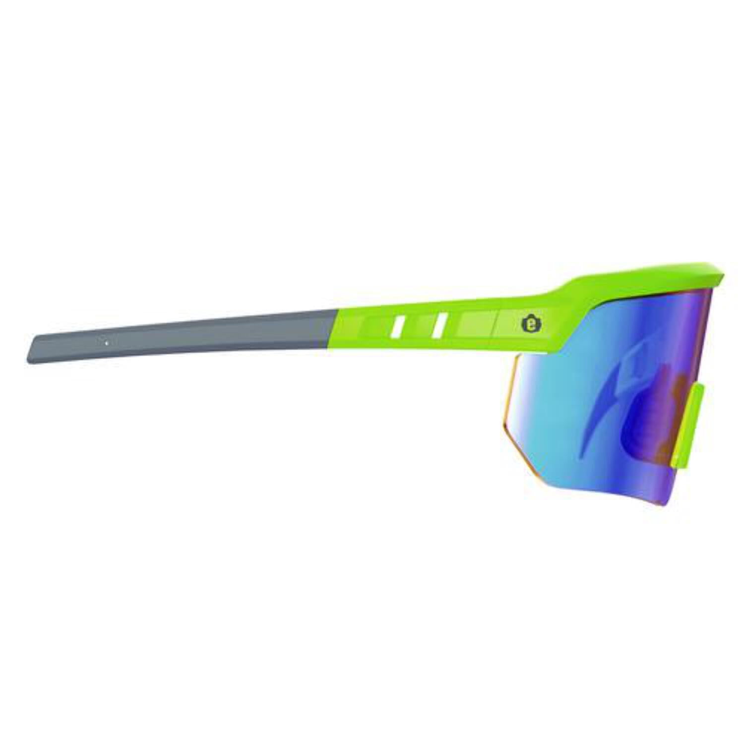 Ergodyne B3139690 Skullerz AEGIR-MI Half Frame Safety Glasses Blue Mirror Lens Lime Frame