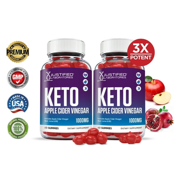 Keto Apple Cider Vinegar Gummies 1000MG ACV Pomegranate Beet Root B12 120 Gummies Supplement