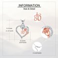 thumbnail image 4 of Birthday Necklace Sterling Silver 80th Birthday Pendant Necklace Heart Rose Flower Birthday Jewelry for Women Mothers Day Christmas Gifts, 4 of 6
