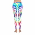 thumbnail image 4 of SUNENAT Modern Colourful Spiral Tie Dye Women's Capri Leggings Stretchy Skinny Yoga Pants XL, 4 of 4