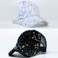 thumbnail image 5 of Unique Baseball Hat Sequined Headwear Adjustable Ponytail Hat for Casual and Sports for Men Women Teenagers, 5 of 9