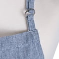 thumbnail image 3 of DII Modern Style 100 Percent Cotton Solid Chambray Chef Apron in Blue, 3 of 5