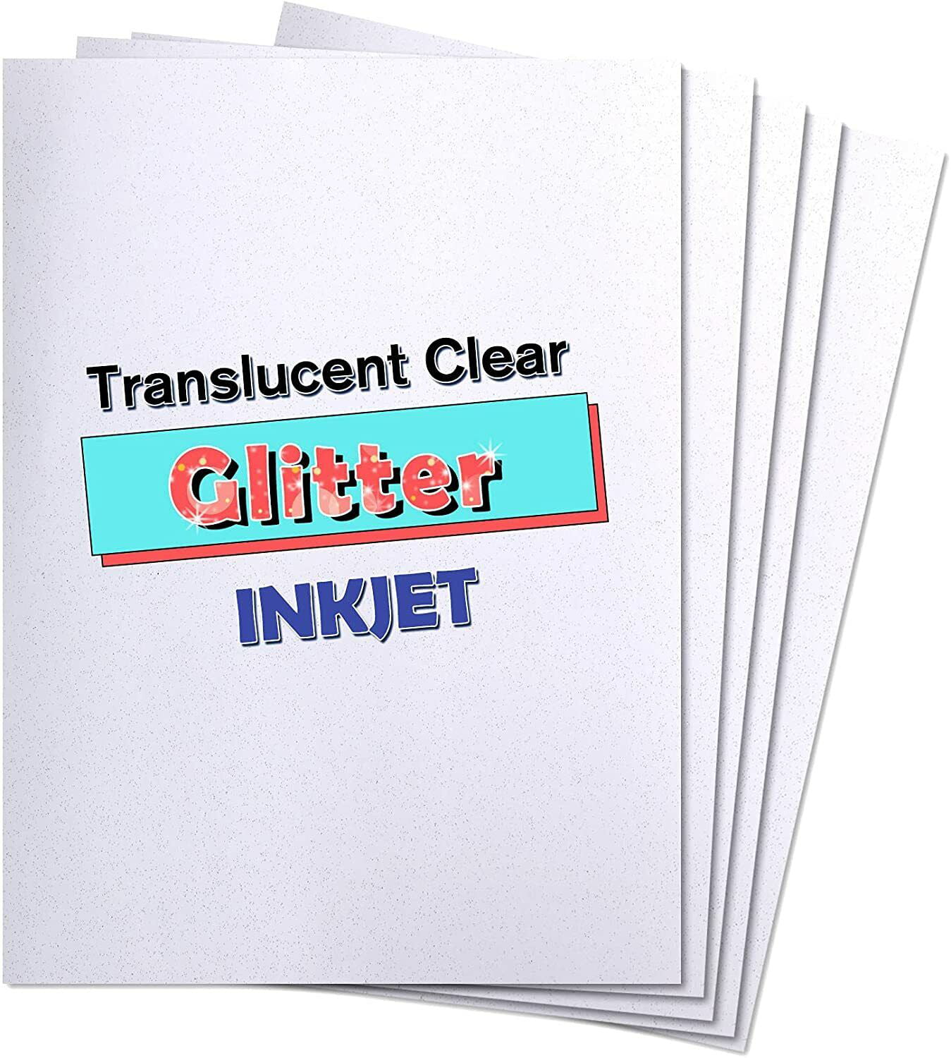 KOALA Clear Glitter Waterslide Decal for Inkjet Printer 5 sheets