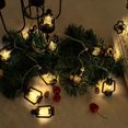 thumbnail image 4 of Lantern String Lights Mini Kerosene Lamp for Indoor Outdoor Patio Garden Holiday Home Wedding Party Christmas Tree New Year Decorations (10FT 20 LED, Black), 4 of 5