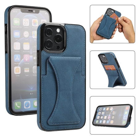 Dteck for Apple iPhone 12 Mini Wallet Case with Card Holder, Shockproof Slim Premium PU Leather Protective Cover Flip Back Wallet Purse Case with Card Slots & Stand, blue