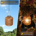 thumbnail image 4 of Linternas solares Eyassi Outdoor de ratán impermeables, paquete de 2 unidades, 4 of 9