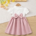 thumbnail image 5 of Amidoa Girl Dresses Puff sleeves A-Line Dress Casual Summer Sundress for Kids Pink Size 3T, 5 of 8