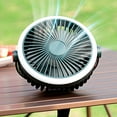 thumbnail image 3 of 2400mAh Rechargeable Camping Fan with Hook+Lantern Ceiling Fan for Bedroom, 3 of 20