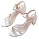 thumbnail image 2 of Sandalias Casuales Elegantes Con Correa en El Tobillo Zapatos Oficina para Mujer Cuero PU, 2 of 8