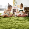 thumbnail image 4 of Arogan Super Soft Fluffy Area Rug For Living Room, Shaggy Carpet For Bedroom Nursery Room, 4'x5.3',Green, 4 of 6