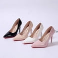 thumbnail image 3 of Talon Haut Bout Pointu Stiletto Bas Rouge Chaussures de Mode pour Femmes Talons Hauts Peu Profonds Bas Rouge Talons Hauts Chaussures Lolita FGS, 3 of 4