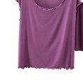 thumbnail image 5 of Kaemgyyd Womens Pajama Set Scalloped Hem Outfits Cap Sleeve Top with Elastic Waisted Shorts Pj Sleepwear Lounge Sets（Purple,XX-Large）, 5 of 5