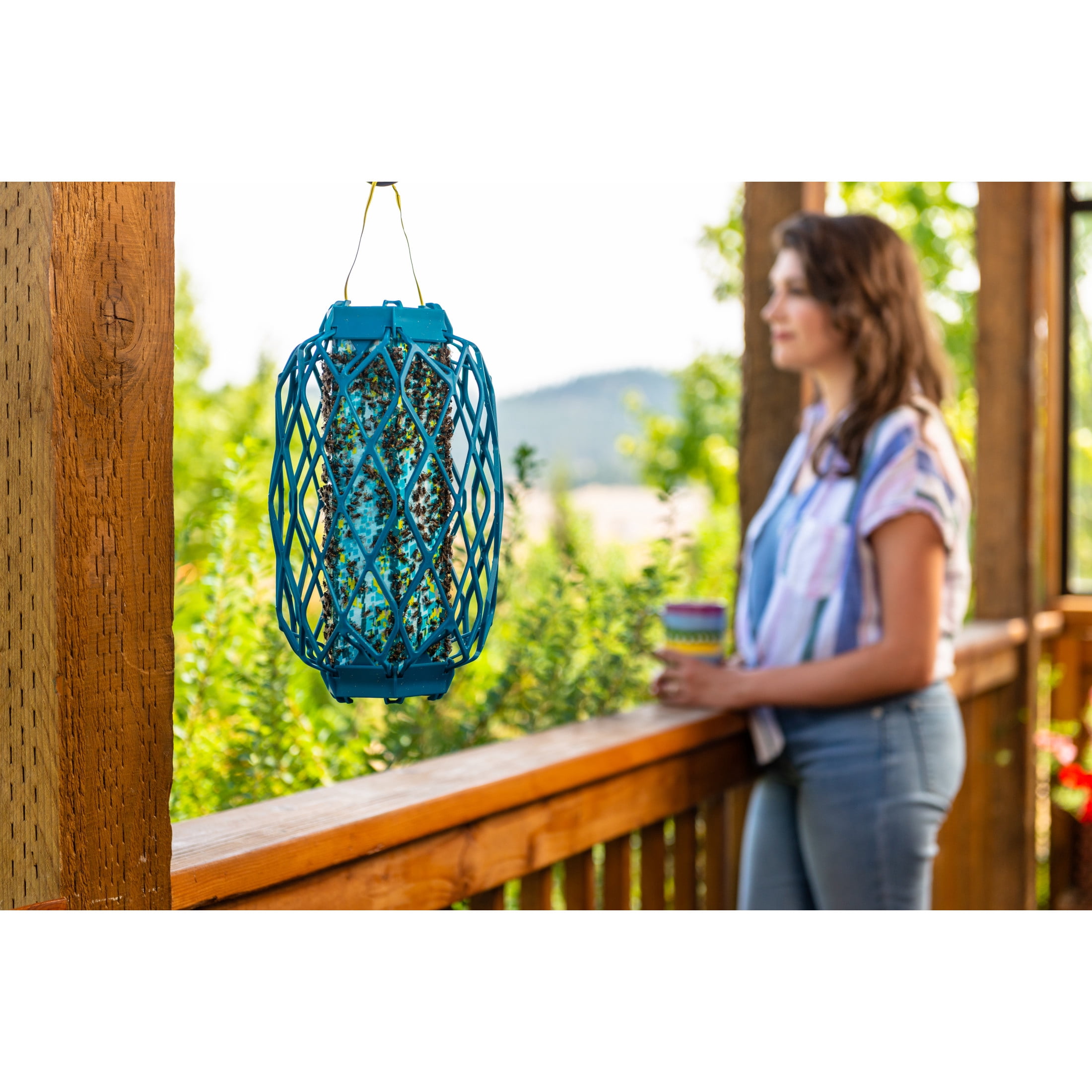 (3 pack) RESCUE! Deck  Patio Fly Trapstik Outdoor Hanging Fly Trap