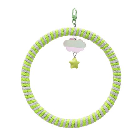 Parrots Climbing Swing Cotton Rope Perch Rings Bird Toy To Stimulate Playfulness And Improve Coordination