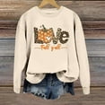 thumbnail image 3 of Fall Sweatshirts for Women 2025 Long Sleeve Crewneck Pumpkin Graphic Sweatshirt Halloween Thanksgiving Pullover Tops, 3 of 4