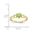 thumbnail image 5 of 10K Yellow Gold Polished Geniune Peridot Birthstone Ring (Size 7) Made In India 10xbr161, 5 of 5