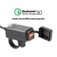 thumbnail image 2 of Cargador Turbo QC 3.0 Dual USB 20W Motocicleta Espejo Manubrio Accesorios Vcoapa CCM003, 2 of 4