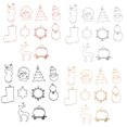 thumbnail image 4 of 40 piezas de moldes huecos colgantes marcos navideños encantos moldes de manualidades para resina, 4 of 7