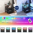 thumbnail image 2 of Mesa Auxiliar Noche Buro con Luces LED FurnitureR Cafe, 2 of 6