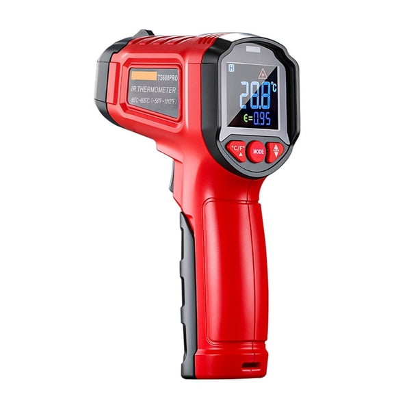 Infrared Thermometer Gun, Laser Thermometer GunNon-Contact Temperature Gun with Adjustable Emissivity&Color Backlight-50℃~600℃（Color screen design）