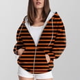 thumbnail image 4 of Towmus Zip Up Hoodies for Women Casual Hooded Striped Sweatshirt Womens Trendy Oversize with Pockets for Fall Winter, 4 of 6