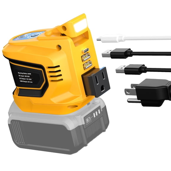 Inversor de corriente portátil Ecarke 200W para DeWalt 20V 18V