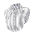 thumbnail image 1 of Corbata falsa , práctica, cómoda, fácil de usar, versátil, tipo camisa corta Rayas blancas, 1 of 8