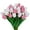 Pink and White, variant on Morttic 24pcs Artificial Tulips Flowers Fake Faux PU Tulip Bouquet Real Touch Flowers Table Arrangement for Home Room Office Party Wedding Decoration (Red)