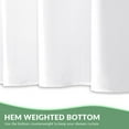 thumbnail image 3 of White Fabric Shower Curtain Liner & Hooks, MAZBFF 72 "x72" Polyester Fabric Waterproof Mildew Resistant Shower Curtain & Hooks 12pcs, 3 of 6