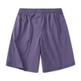 thumbnail image 3 of JTieacloth Lightweight Shorts for Men Men's Summer Casual Quarter Pants Beach Pants Nylon Shorts,Purple, 3 of 5