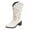 White Boots, variant on Juebong Rivet Cowboy Boots for Women Western Mid Calf Fashion Cowgirl Boots Chunky Heel Pointed Toe Country Boot White,37